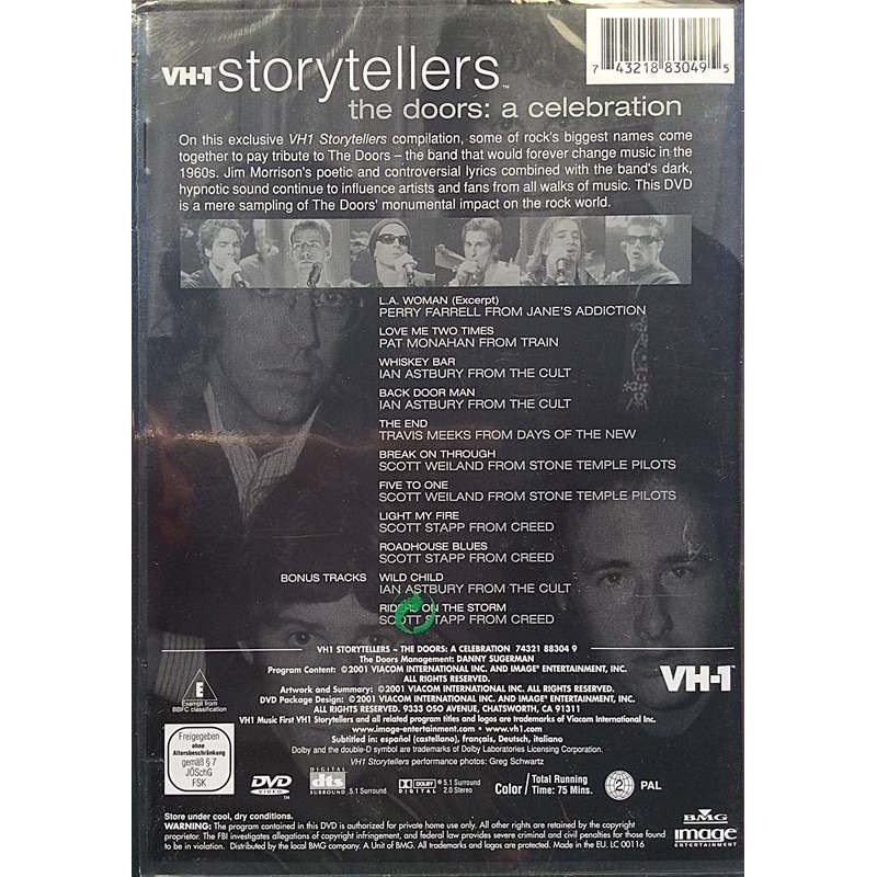 DVD - DOORS TRIBUTE :  VH1 STORYTELLERS: A CELEBR  2001 70L IMAGE tuotelaji: DVD