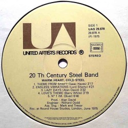 20th Century Steel Band: Warm Heart Cold Steel  kansi Ei kuvakantta levy VG kanneton LP