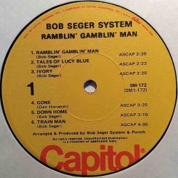 Seger Bob: Ramblin' Gamblin' Man  kansi Ei kuvakantta levy EX kanneton LP