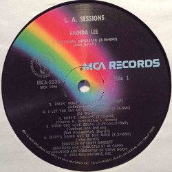 Lee Brenda 1976 MCA-2233 L.A. Sessions vinyl LP no cover