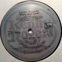 Rogers Kenny: Share Your Love  kansi Ei kuvakantta levy EX kanneton LP