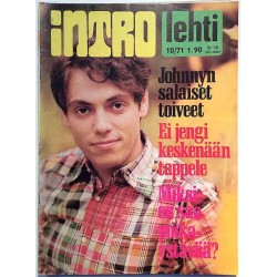 Intro 1971 10/71 Jukka Tolonen, Canned Heat, Harri Saksala musiikkilehti