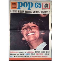 pop-65 1965 N:o 6 keskiaukeama juliste (sivut 7-10) puuttuu used magazine music