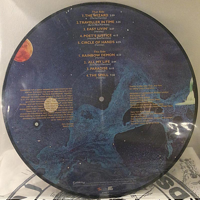 Uriah Heep: Demons And Wizards  kuvalevy  kansi Ei kuvakantta levy EX Käytetty LP