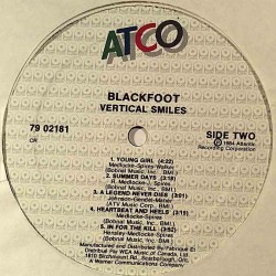 Blackfoot 1984 790 218-1 Vertical Smiles vinyl LP no cover