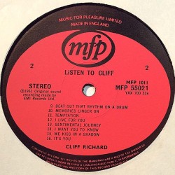 Richard Cliff: Listen to Cliff!  kansi Ei kuvakantta levy EX kanneton LP