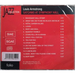Armstrong Louis 1996 11105166129 Jazz Collection Satchmo at Symphony Hall CD