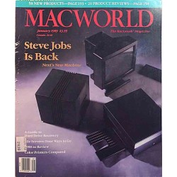 Macworld Macintosh Magazine 1989 January Steve Jobs Is Back Next’s New Machine aikakauslehti