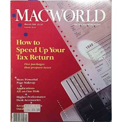 Macworld Macintosh Magazine 1986 March How to Speed Up Your Tax Return aikakauslehti