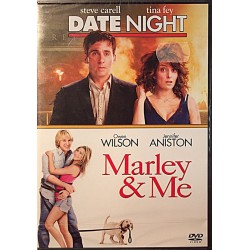 DVD - Elokuva: Date Night / Marley & Me  kansi EX levy EX Käytetty DVD