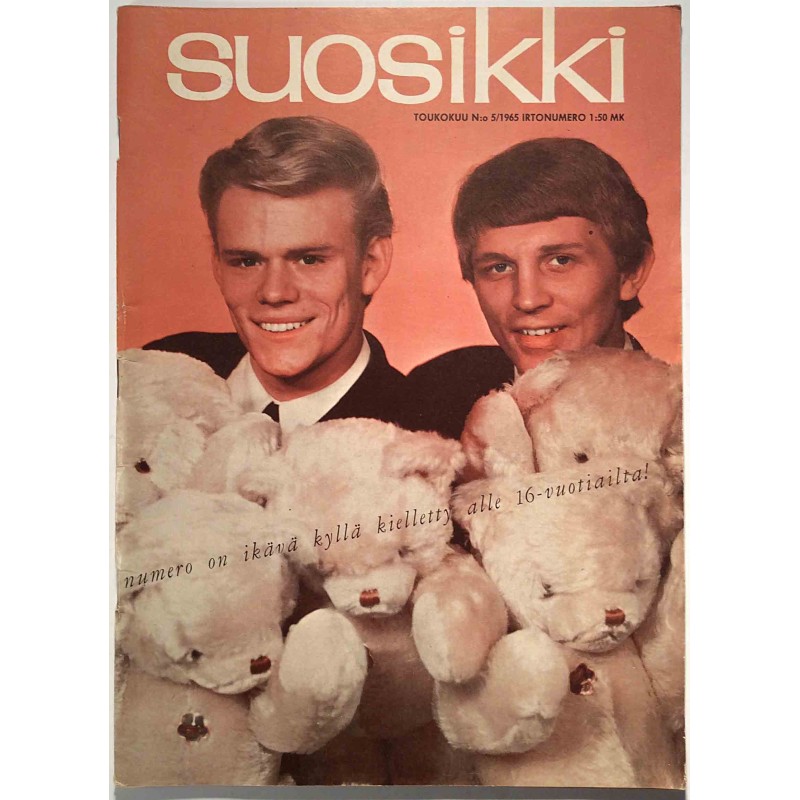 Suosikki 1965 N:o 5 Toukokuu Ritva Palukka, Manfred Mann, Renegades begagnade magazine musik