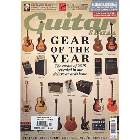 Guitar & Bass 2016 Jan Gear of the Year deluxe awards issue aikakauslehti