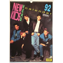 Calendar New Kids On The Block 1992, this matching calendar is reusable in 2020