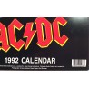 Kalender AC/DC Official Calendar 1992, denna matchande kalender kan återanvändas 2020