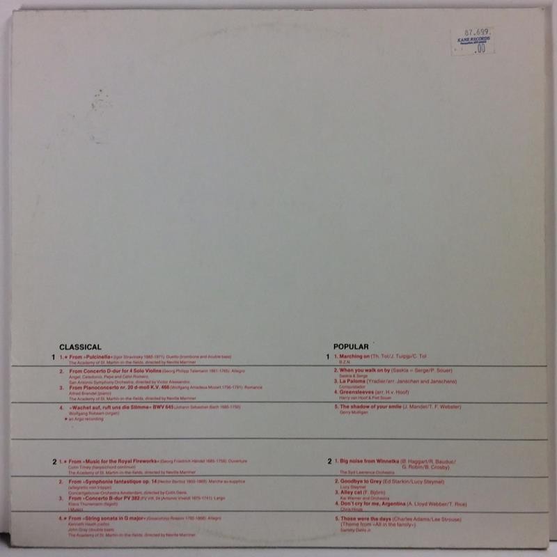 Various Artists :  Bang & Olufsen of Denmark  1980 MAINOSLEVY PHILIPS  kansi  VG+ levy  EX-