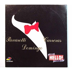 Pavarottim Domingo, Carreras: 500th Hello! issue pahvikantinen promo-cd kansivihko EX CD:n kunto EX Käytetty CD