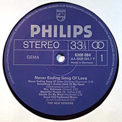 New Seekers 1970’s 6308 084 Never Ending Song Of Love LP ingen omslag