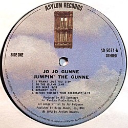 Jo Jo Gunne: Jumpin' The Gunne  kansi Ei kuvakantta levy VG kanneton LP