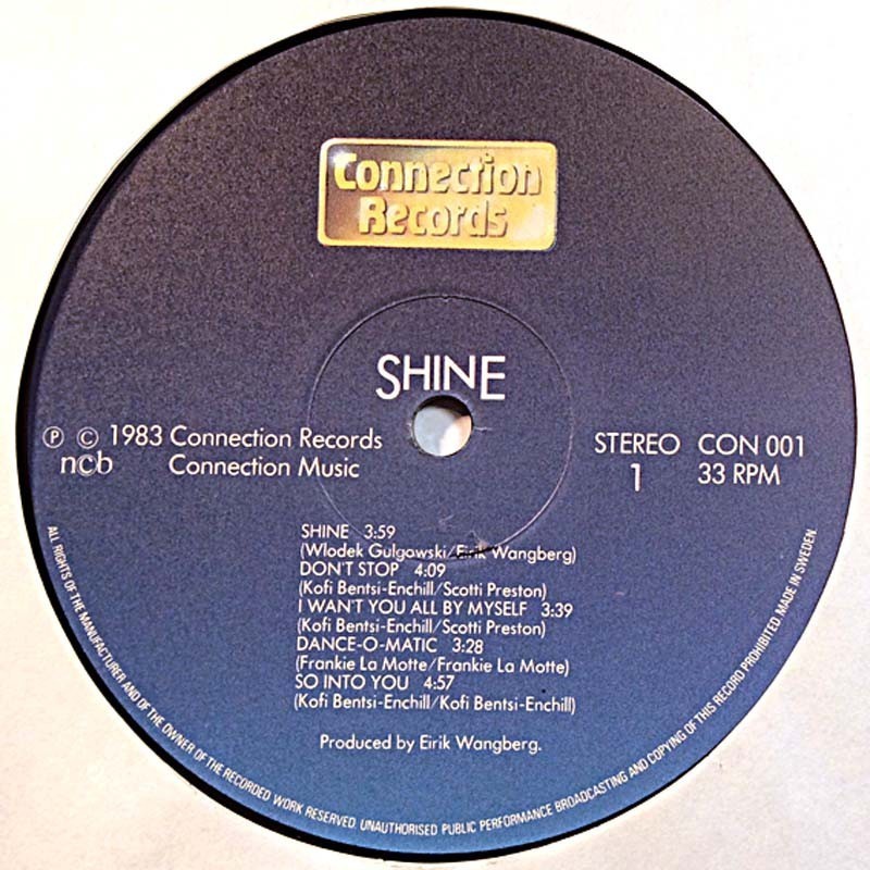 Shine: Shine -83  kansi Ei kuvakantta levy VG kanneton LP