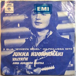 Kuoppamäki Jukka 1972 5E 006-34736 Valtatie / Anna Auringon Paistaa second hand single