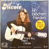 Nicole: Ein Bißchen Frieden  kansi EX- levy EX- käytetty vinyylisingle