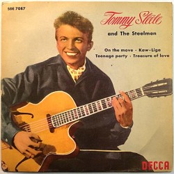 Tommy Steele And The Steelmen: On The Move EP  kansi VG+ levy VG käytetty vinyylisingle