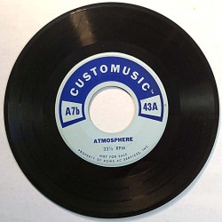 Customusic Background Music Records: Atmosphere  kansi Ei kuvakantta levy VG+ käytetty vinyylisingle