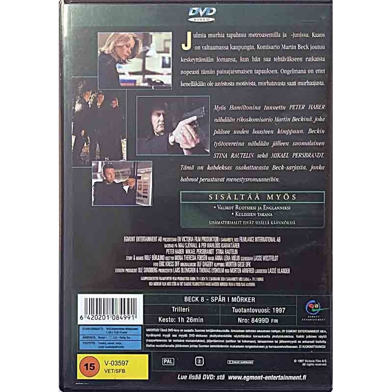 DVD - Elokuva 1997  Beck 8 ja pimeyden jäljet Used DVD