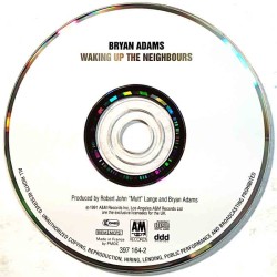 Adams Bryan: Waking Up The Neighbour  kansi Ei kuvakantta levy EX kanneton CD