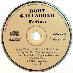 Gallagher Rory: Tattoo  kansi Ei kuvakantta levy EX kanneton CD