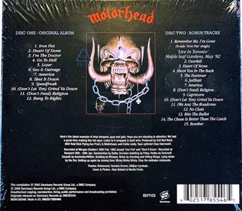Motörhead Rockers Logo Hombre Camiseta Negro S 100% Algodón Vorne