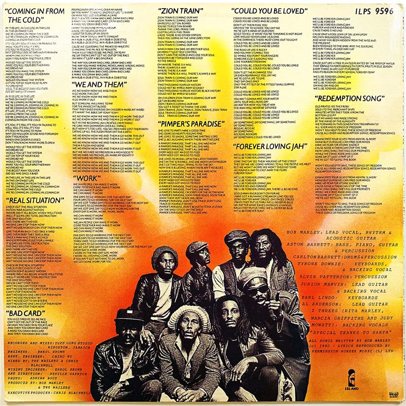 Bob　Wailers　vinyl　Marley　LP　the　Uprising